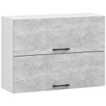Meuble de cuisine haut suspendue double oliwia - 80 x 30 x 58 cm - blanc / beton - 2 portes - armoire ... Meuble de cuisine haut suspendue double oliwia - 80 x 30 x 58 cm - blanc / beton - 2 portes - armoire ...