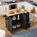 Meuble cuisine avec plan de travail pliable ilot central cuisine avec rangementdesserte ilot  roulettesnoir ...