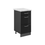 Meuble cuisine r - line 40 cm pt marbre noir haute brillance vicco