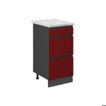 Meuble cuisine r - line 40 cm pt marbre rouge vicco