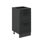 Meuble cuisine r - line 40cm avec tiroirs sans pt anthracite campagne anthracite vicco