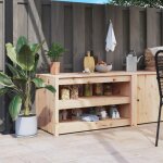 Meuble cuisinecharge 65 kgdesign modernearmoire de cuisine - dext�rieur 106x55x64cm - bois de pin massif ...