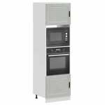 Meuble cuisinecharge 65 kgdesign modernearmoires de four - 2 pcs porto gris b�ton - bois ding�nierie ...