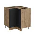 Meuble dangle r - line 75. 6cm sans pt anthracite campagne / ch�ne de force dor� vicco