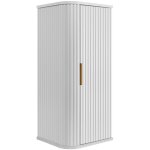Meuble demi colonne suspendu de salle de bain glamour blanc 35 x 79 cm Meuble demi colonne suspendu de salle de bain glamour blanc 35 x 79 cm