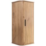 Meuble demi colonne suspendu de salle de bain glamour chne craft dor 35 x 79 cm