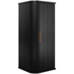 Meuble demi colonne suspendu de salle de bain glamour noir 35 x 79 cm