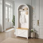 Meuble dentrée - novélys - 75cm - porte - manteau design arbre avec meuble à chaussures - vestiaire compact ... Meuble dentrée - novélys - 75cm - porte - manteau design arbre avec meuble à chaussures - vestiaire compact ...