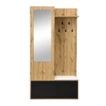 Meuble d entree ensemble penderie 5 pat�res miroir meuble chaussures �tag�re sup�rieure penderie cach�e ...
