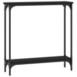 Meuble d entree table console design elegant 75 x 225 x 75 cm bois d ingenierie et metal noir dec032147 ...