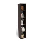 Meuble �tag�re � 5 niveaux - meuble de rangement style contemporain - weng� - 30x30x180 cm