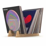 Meuble �tag�re - glorious - ams - record - stand - 75 - 75 vinyles - bois clair - acrylique transparent ...