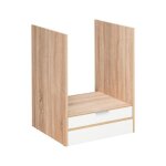 Meuble de four - deconation - vanessa - blanc - 60x56x81 cm - tiroir pratique