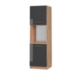 Meuble pour four fame - line 60cm ouvert anthracite haute brillance chêne de force doré vicco Meuble pour four fame - line 60cm ouvert anthracite haute brillance chêne de force doré vicco