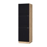 Meuble pour four fame - line 60cm noir ray chne de force dor vicco