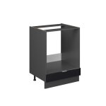 Meuble pour four fame - line 60cm pt ch�ne noir ray� anthracite vicco