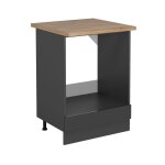 Meuble pour four r - line 60cm pt ch�ne anthracite haute brillance / anthracite vicco