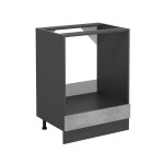 Meuble pour four r - line 60cm sans pt bton anthracite vicco