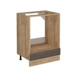 Meuble pour four r - line 60cm sans pt gris noble ch�ne de force dor� vicco