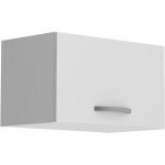 Meuble haut court 1 porte - oslo - blanc - l 60 x p 36 x h 35 cm - cuisine - contemporain - mat