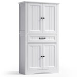 Meuble haut salle de bain - bealife - rangement modulable - 2 portes - 1 tiroir - �tag�res r�glables ...