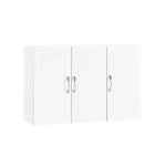 Sobuy meuble haut salle de bain blanc armoire murale avec �tag�res r�glables rangement wc suspendu cuisine ...