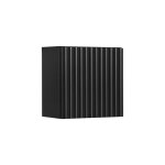 Meuble haut de salle de bain vano ? 1 porte ? noir mat ? l30  p18  h30 cm ?  suspendre