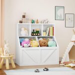 Meuble jouet meuble enfant �tag�re pour jouets enfants biblioth�que � livres pour chambre denfant - blanc ...