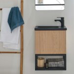 Meuble lave - mains nova dcor chne suspendu