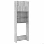 Meuble pour machine  laver - meuble pour wc sonoma gris 64x255x190 cm zlh?340970071