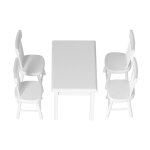 Meubles de maison de poup�e 1 table 4 chaises en bois 1:12 meubles miniatures pour enfants jouets d�coration ...