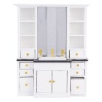 Meuble miniature pour lavabo de maison de poup�e 1 / 12 meuble pour salle de bain cuisine d�coration