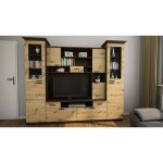 Meuble mural de salon sonoma dark / oak artisan aga