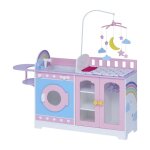 Olivias little world station à langer pour bébé 6 - en - 1 ensemble pour poupée rose / violet Olivias little world station à langer pour bébé 6 - en - 1 ensemble pour poupée rose / violet