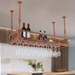 Meuble range bouteille � vin - oukaning - suspendue au plafond - �tag�re flottante r�glable en hauteur ...