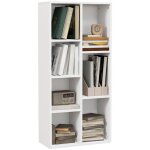 Meuble de rangement bibliothque homcom tagre 7 cubes pour intrieur salon chambre - 50l x 24p x 106h ...