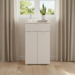 Meuble de rangement blanc 2 portes + tiroir armoire gain de place avec �tag�res r�glables livr� mont� ...