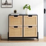 Meuble de rangement à chaussures en bois / métal61 x 24 x 102 cm - rangement pour chaussures Meuble de rangement à chaussures en bois / métal61 x 24 x 102 cm - rangement pour chaussures