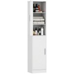 Meuble de rangement colonne - homcom - 2 portes et 4 étagères réglables - 40 x 35 x 180 cm - blanc Meuble de rangement colonne - homcom - 2 portes et 4 étagères réglables - 40 x 35 x 180 cm - blanc