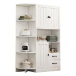 Meuble de rangement dangle meuble dexposition de salon 3 portes 2 tiroirs bibliothèque buffet étagères ... Meuble de rangement dangle meuble dexposition de salon 3 portes 2 tiroirs bibliothèque buffet étagères ...