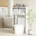 Meuble de rangement au - dessus des toilettes avec porte coulissante meuble �tag�re dessus wc �tag�re ...