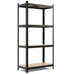 Meuble de rangement multi - usage costway 4 tagres ajustables charge 130kg par niveau pour garage atelier ...