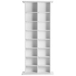 Meuble de rangement multimdia - duoku - klds - 03 - 8 niveaux - 16 compartiments - blanc