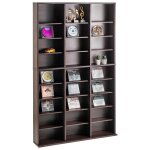 Meuble de rangement multim�dia - duoku - �tag�re dvd r�glable - 9 niveaux - 27 compartiments - expresso ...