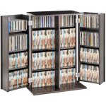 Meuble de rangement multim�dia - vevor - peut accueillir 576 cd - pour organiser les cd dvd et collections ...
