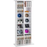 Meuble de rangement multim�dia - vevor - peut contenir jusqu� 464 cd - pour organiser les cd dvd et collection ...