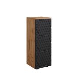 Meuble salle de bain irma 30x81cm avec 1 tiroir 2 compartiments salle de bain anthracite ray chne de ...
