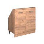 Meuble de rangement sous pente rion avec 2 portes ch�ne de force dor� ch�ne de force dor� vicco 2