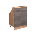 Meuble de rangement sous pente rion avec 2 portes gris noble vicco 56121