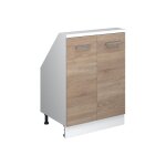 Meuble de rangement sous pente rion avec 2 portes sonoma / blanc blanc vicco